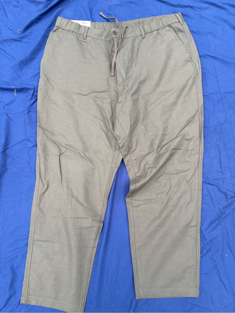 Uniqlo Olive Green Drawstring Chinos